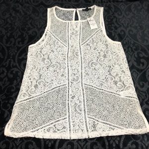 Express ivory lace tank top size XS